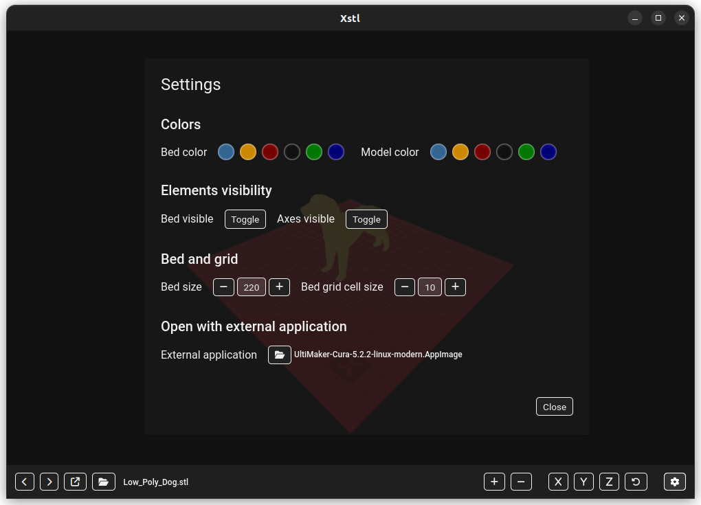 Xstl window